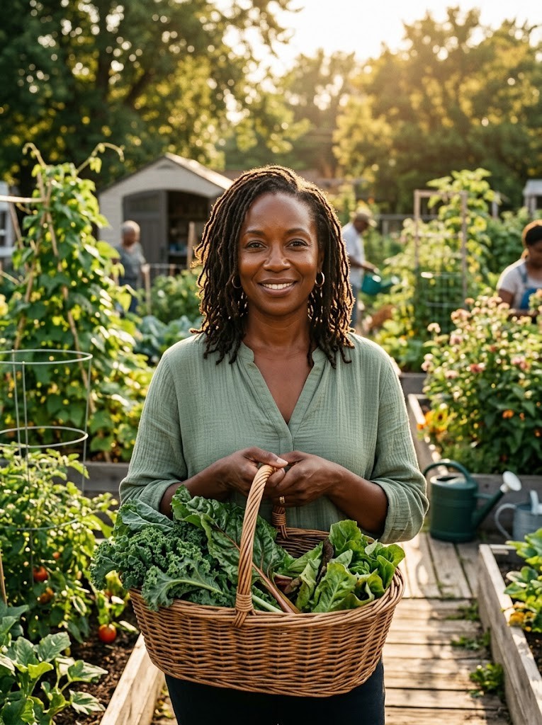 Black woman in her forties