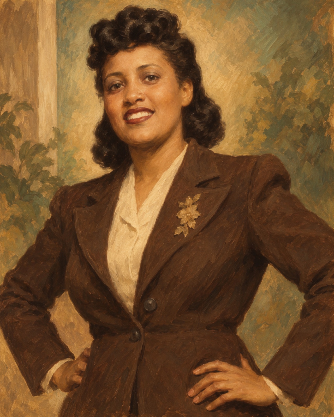 Painted illustrated portrait of Henrietta Lacks