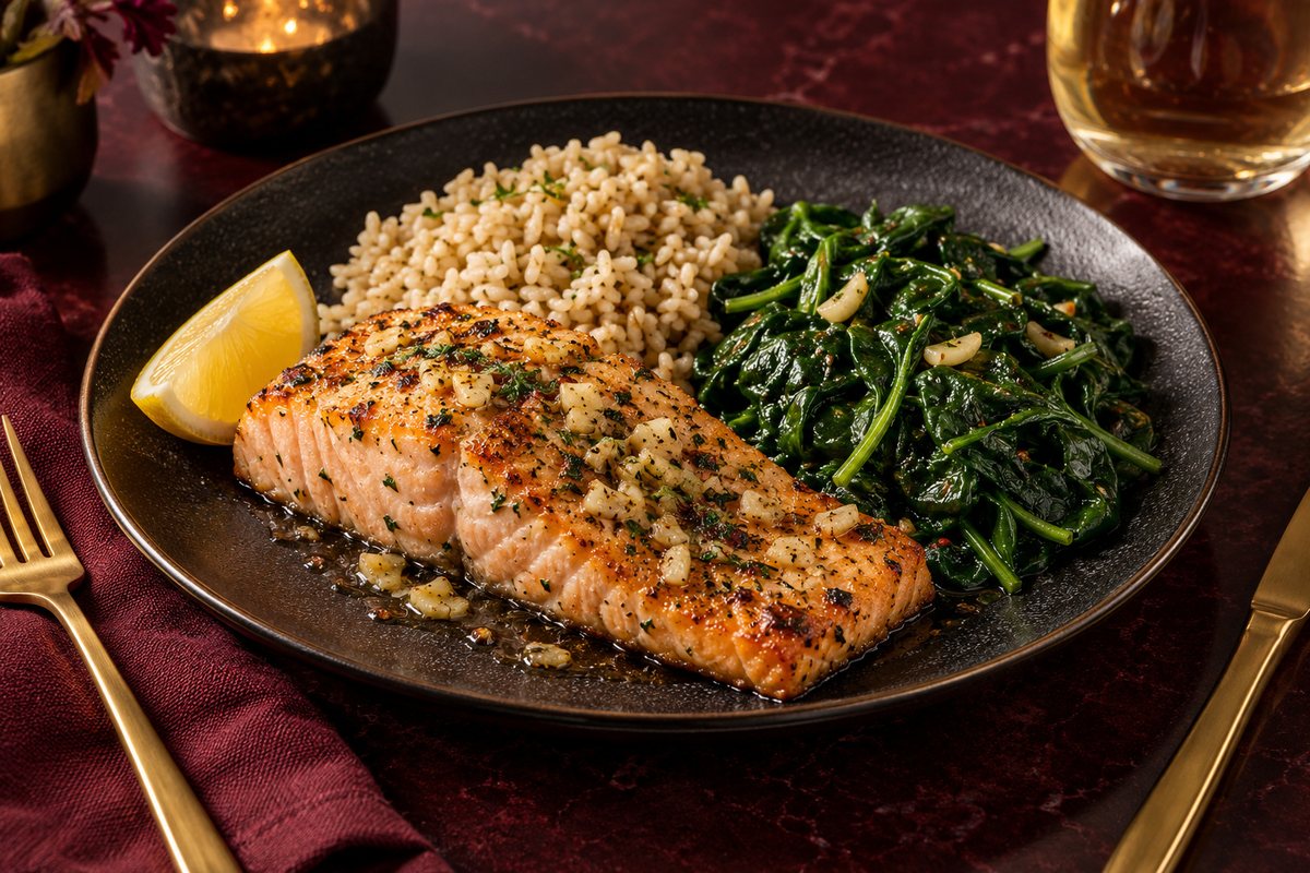 Lemon-garlic salmon bowl from Mrs. Revell's family kitchen