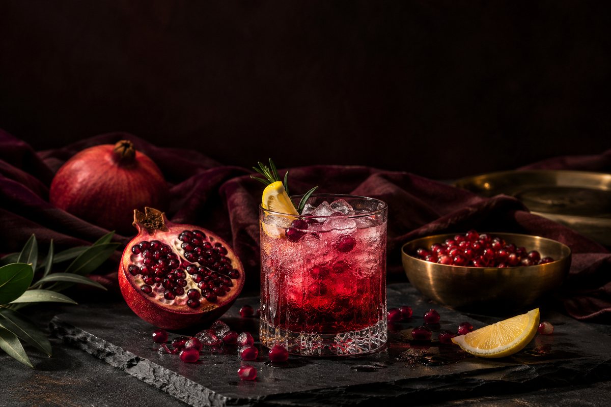 Pomegranate lemon spritzer from Mrs. Revell's family kitchen