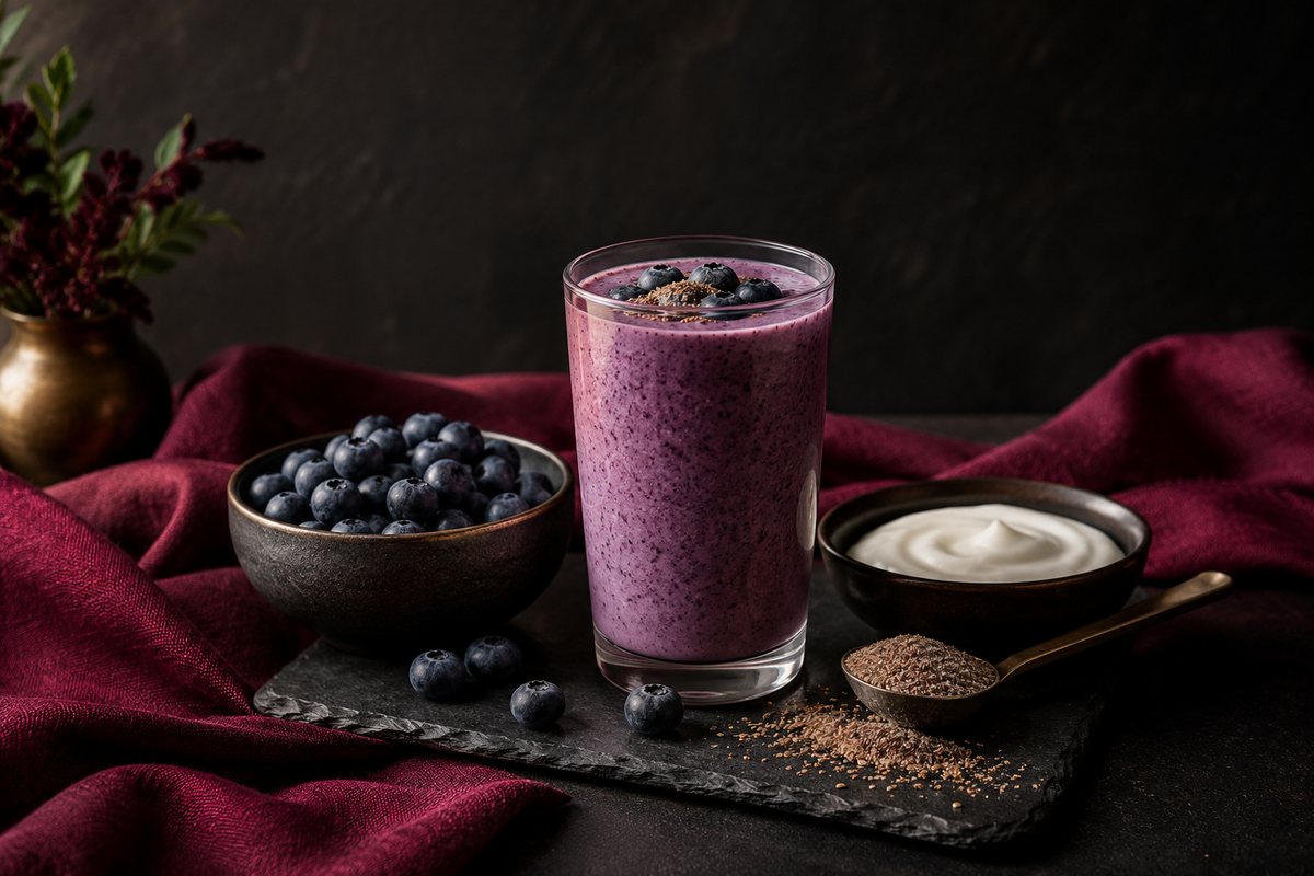 Blueberry cream, with the fiber kept from Mrs. Revell's family kitchen