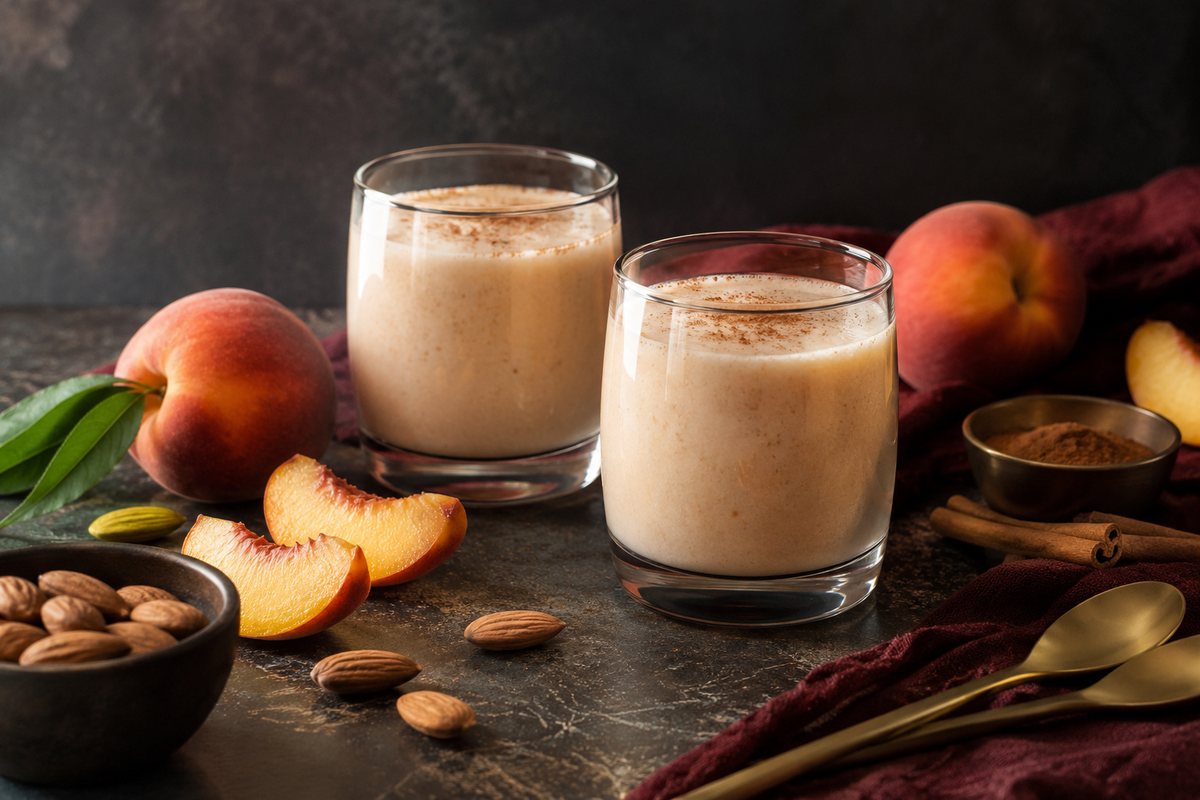 Peach-cinnamon almond milk from Mrs. Revell's family kitchen